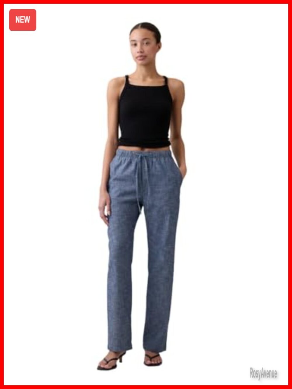 GAP Easy Pant Loose Fit Chino Ankle Mid Rise Pull On Casual